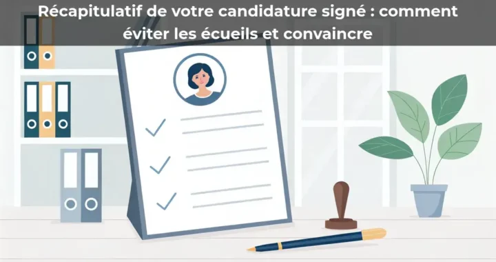 Récapitulatif de votre candidature signé&nbsp;: comment éviter les écueils et convaincre